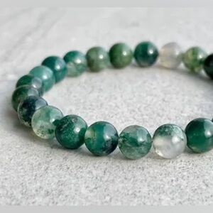 🆕New Moss Agate Quartz Gemstone Bracelet -8mm